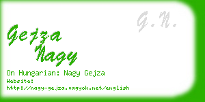 gejza nagy business card